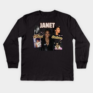 Janet "Miss" Jackson Retro Graphic Kids Long Sleeve T-Shirt